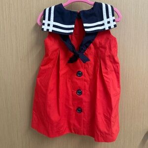 4th of July - Beaufort Bonnet - Red White and Blue Sailor Dress 12 - 18M